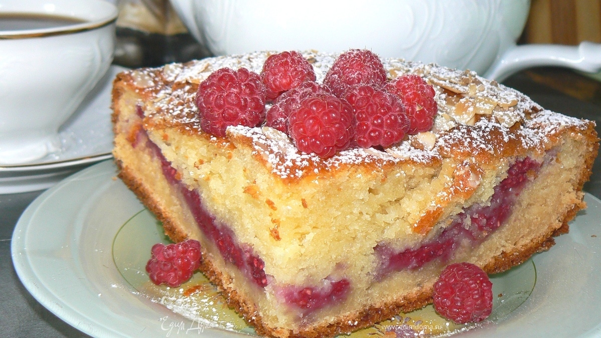 Малиново-лимонный кекс