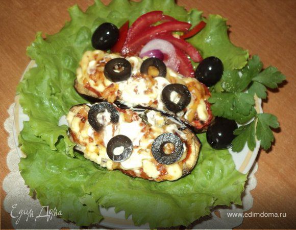 Баклажаны запеченные с сыром. Баклажаны запеченные с сыром.