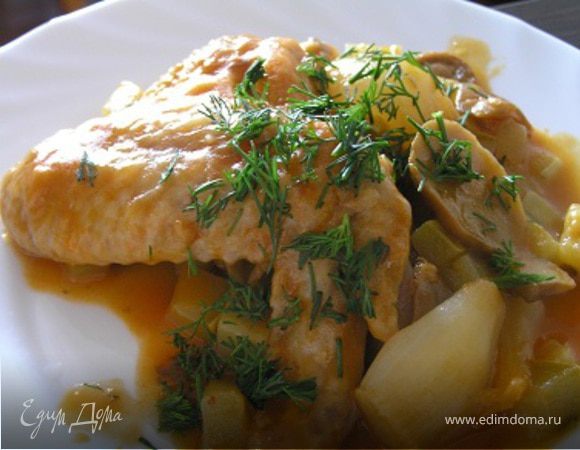 Курица в белом вине Курица в белом вине