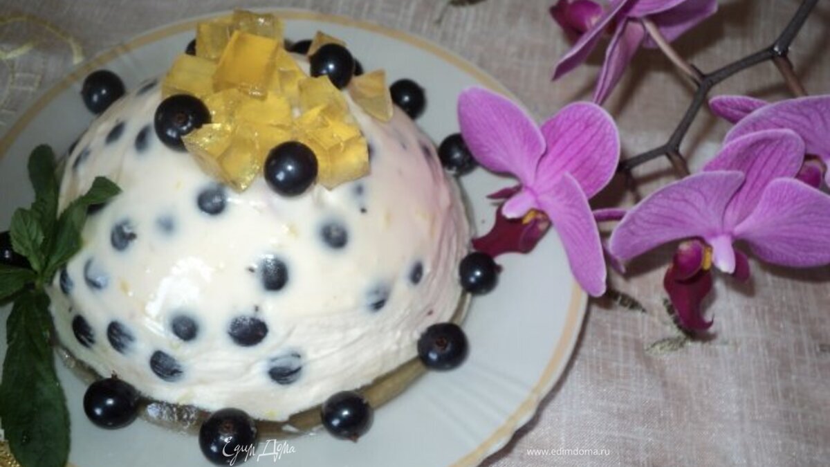 Смородина в желе с белым вином.