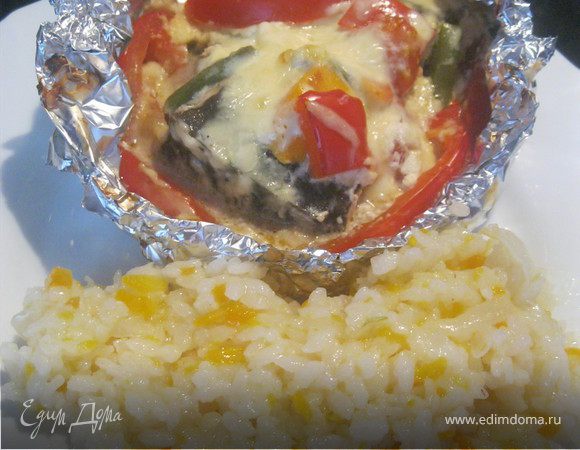 Стерлядь с овощами в фольге Стерлядь с овощами в фольге