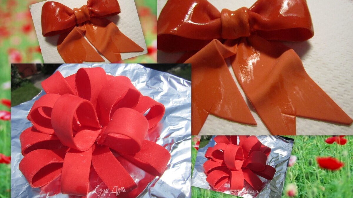 Бант из мастики (два варианта)МК