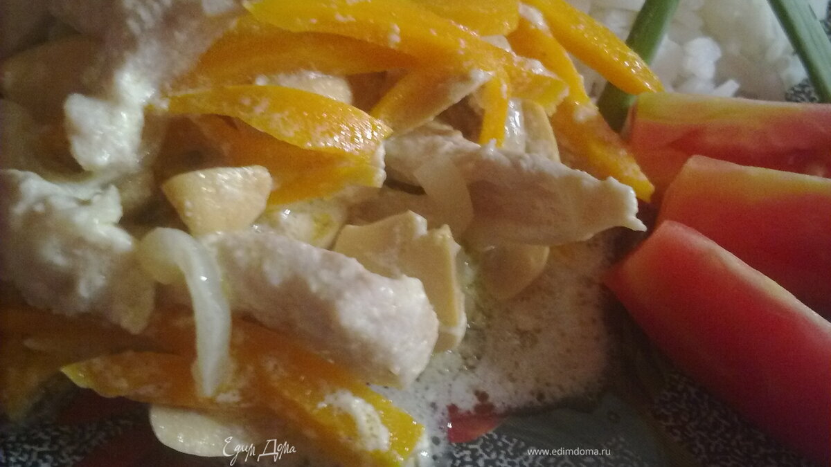 Индейка с грибами в сливочном соусе