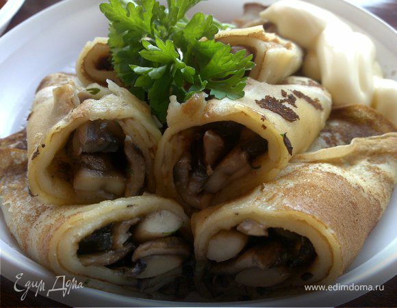 Блины с лисичками Блины с лисичками