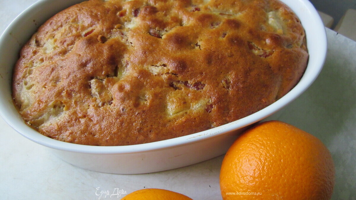 Постный пирог "Груша в меду"