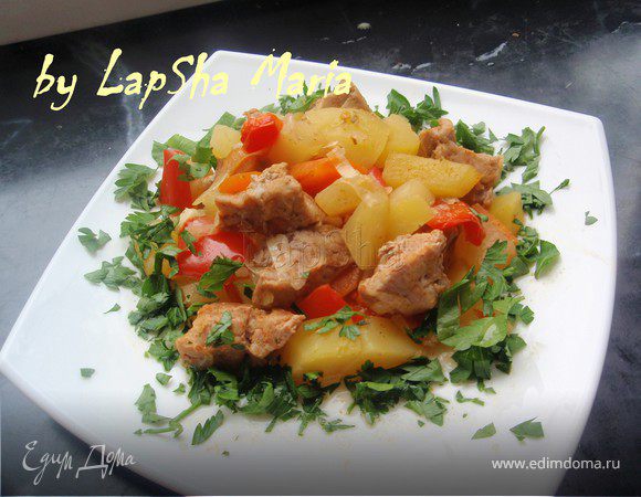 Мясо запеченное с овощами в рукаве Мясо запеченное с овощами в рукаве