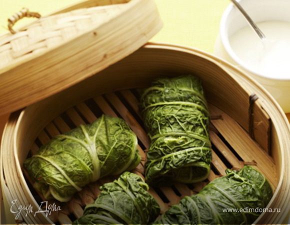 Паровые голубцы из пекинской капусты Паровые голубцы из пекинской капусты