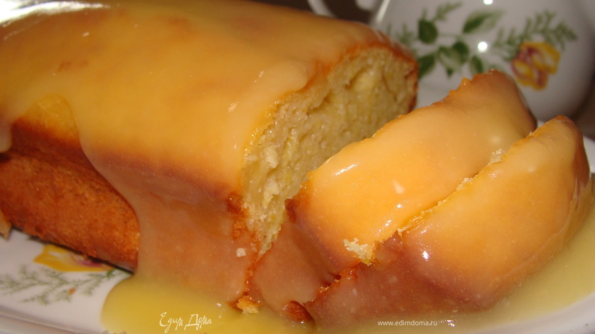 Лимонный кекс с лимонным курдом