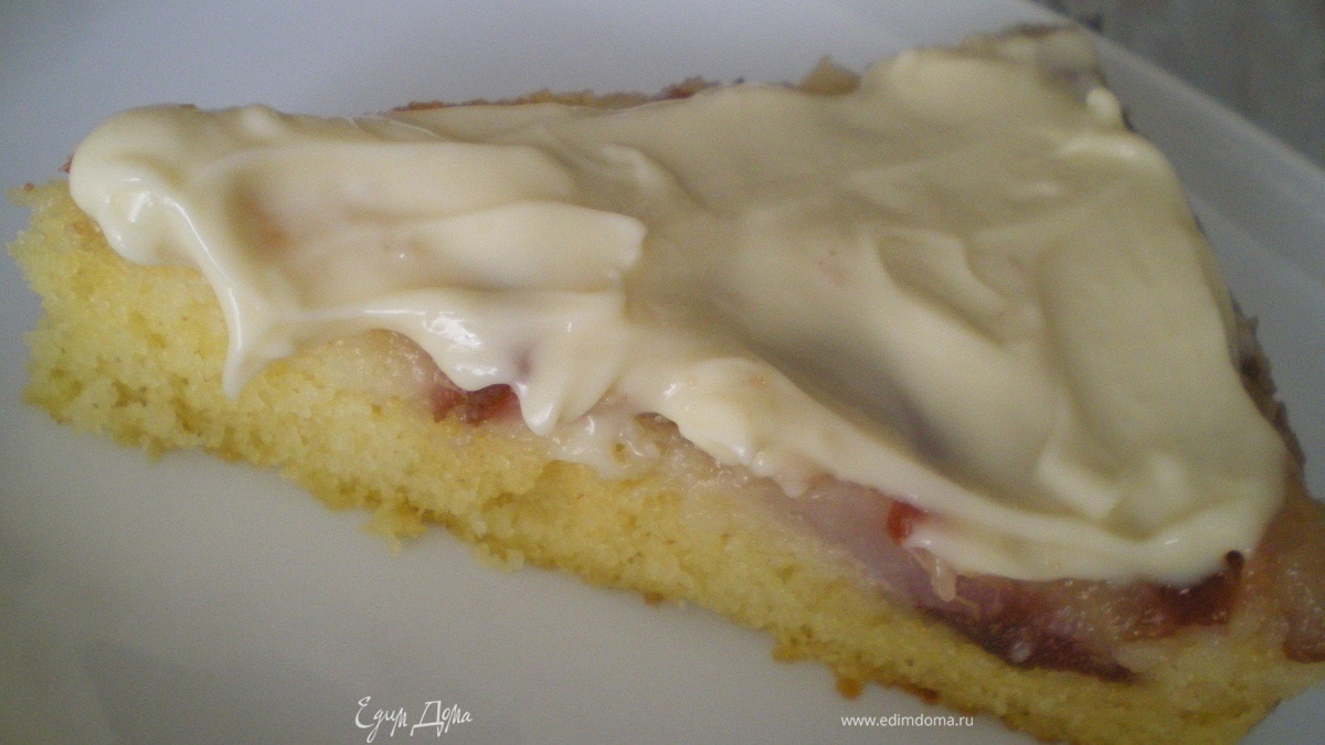 Манный пирог с грушами.