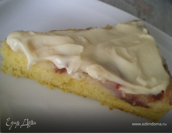 Манный пирог с грушами.