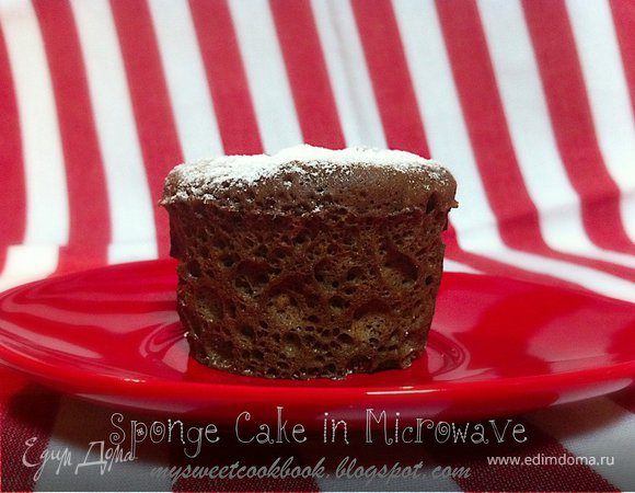 Бисквит в СВЧ за 3 минуты Бисквит в СВЧ за 3 минуты