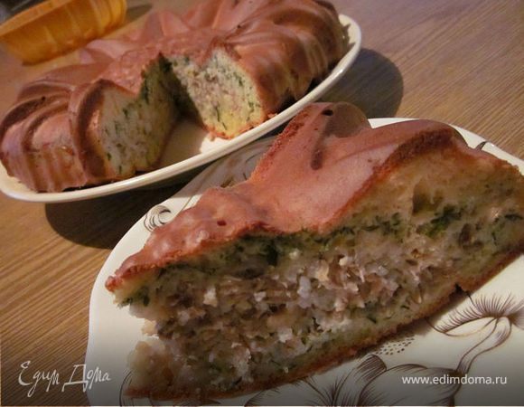 Заливной рыбный пирог