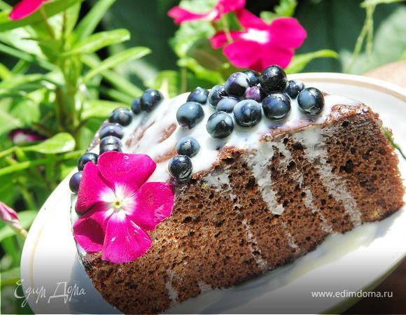 Шоколадный торт с виски и паслёном.