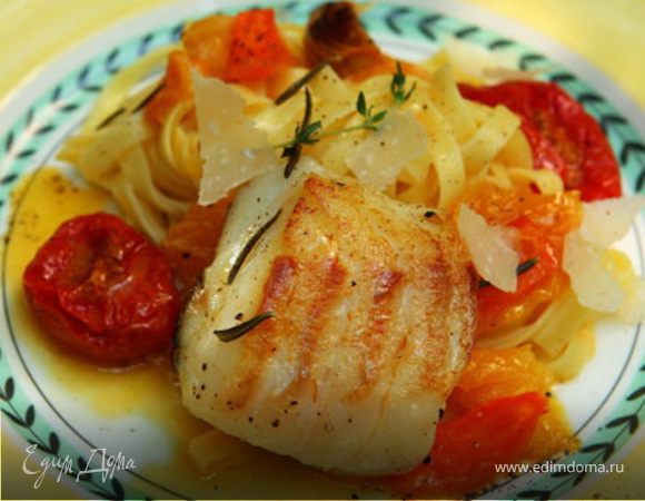 Треска, запеченная с тальятелли Треска, запеченная с тальятелли