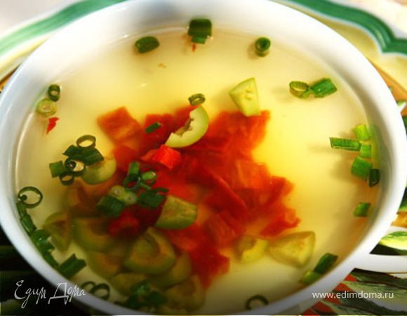 Рыбный суп с вялеными томатами