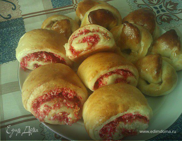 Булочки и крендельки с яблочно- кокосовой начинкой (к Празднику Яблочный Спас)