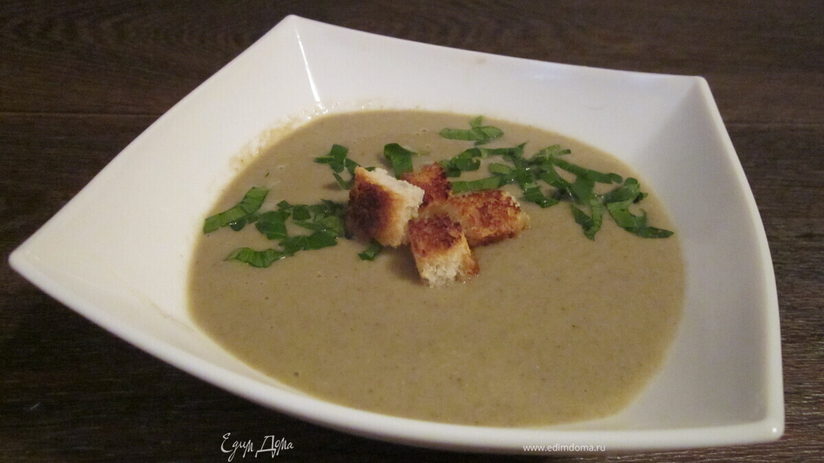 Постный суп-пюре из шампиньонов