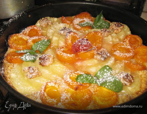 Абрикосово-ананасовый тарт в карамели Абрикосово-ананасовый тарт в карамели