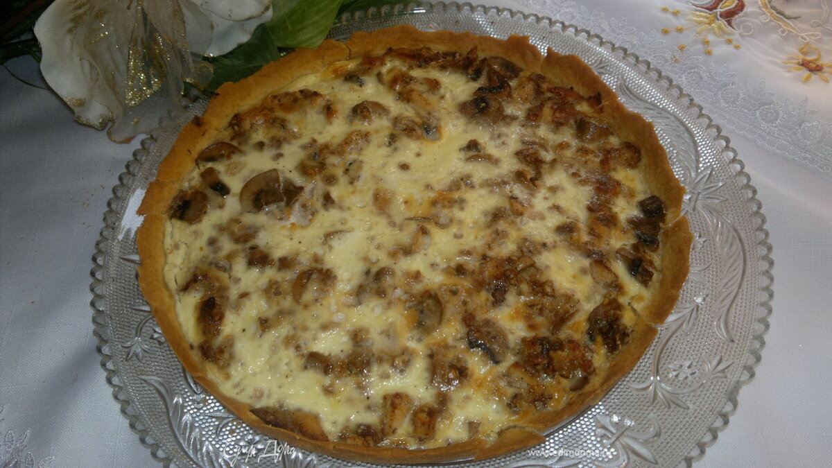 Куриный пирог с грибами