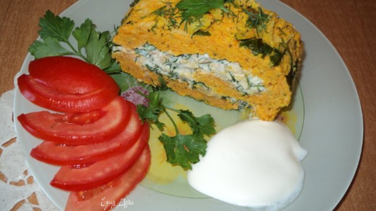 Рулет морковный.