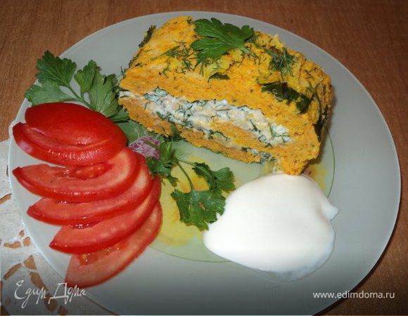 Рулет морковный.