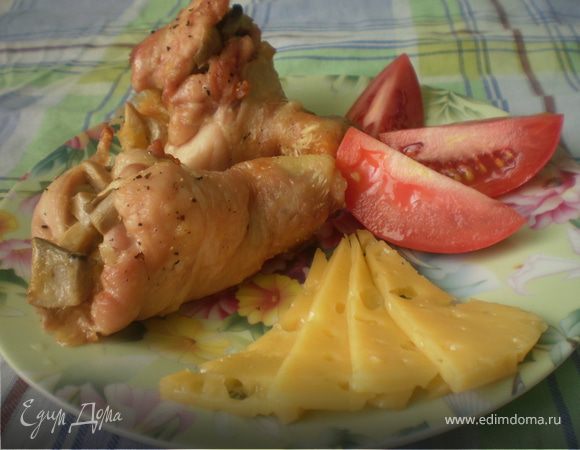 Куриные ножки фаршированные грибами