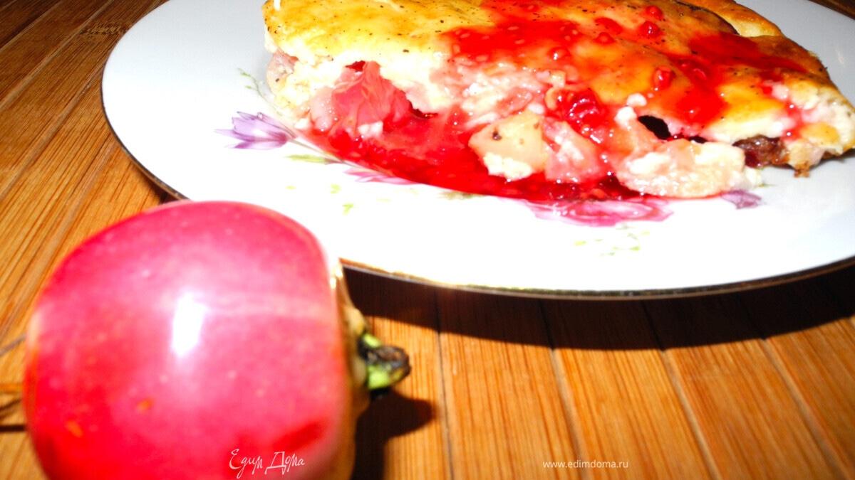 Творожная шарлотка с райскими яблочками