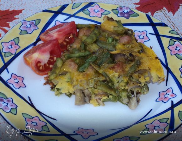 Омлет с грибами