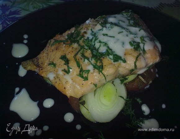 Горбуша с овощами