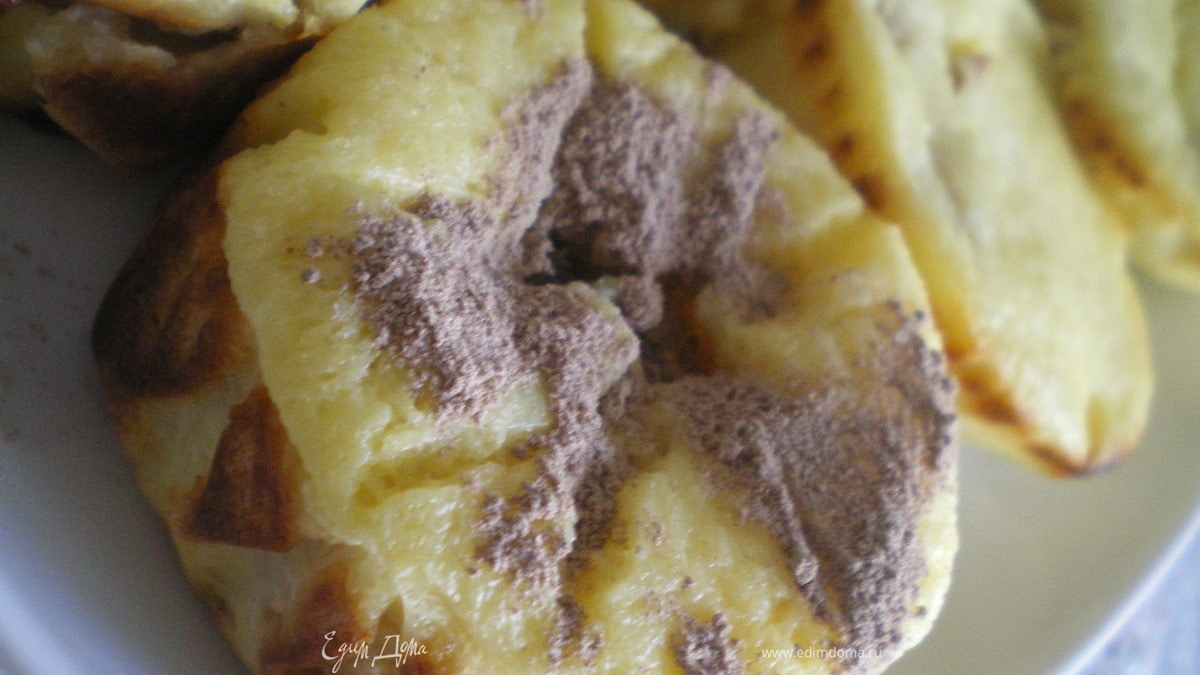 Творожная запеканка с персиками.