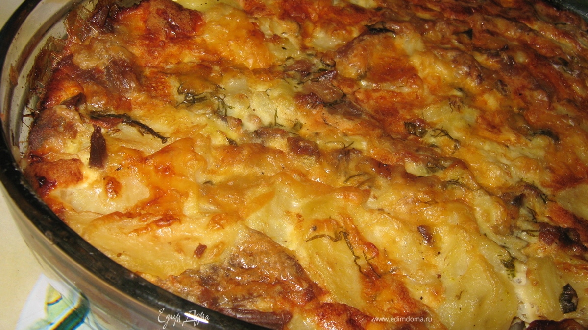 Картофельная запеканка с яйцом