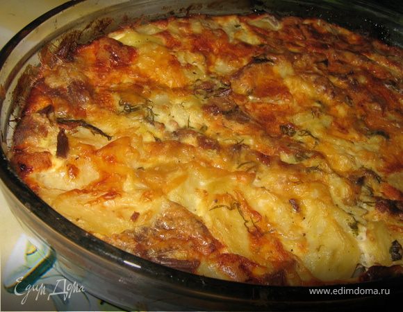 Картофельная запеканка с яйцом