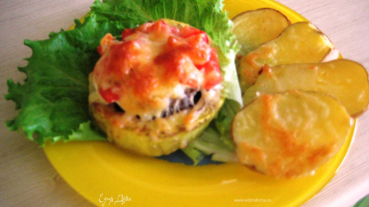 Кабачки фаршированные с молодым картофелем