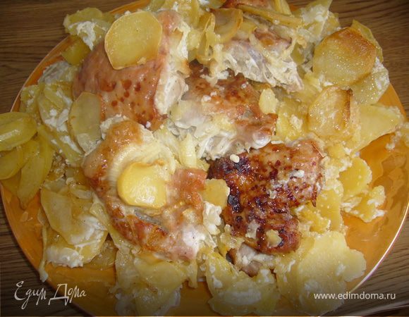 Картошка с мясом в духовке Картошка с мясом в духовке