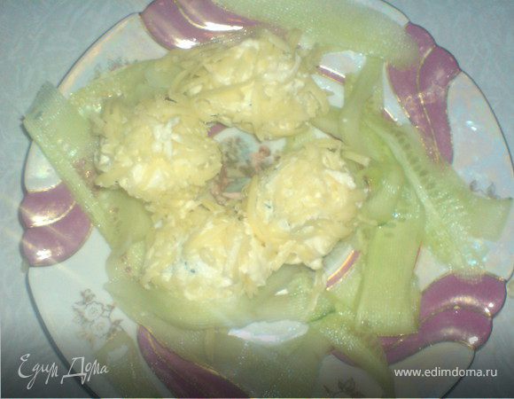 Творожные шарики в сырно- сметаном  соусе