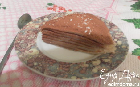 Рецепт Блинный пирог с шоколадным кремом.