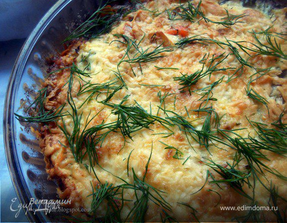 Фриттата с форелью, картофелем и творожным сыром Фриттата с форелью, картофелем и творожным сыром