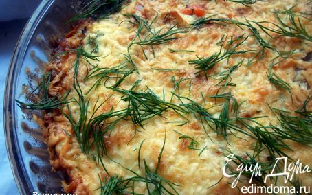 Рецепт Фриттата с форелью, картофелем и творожным сыром