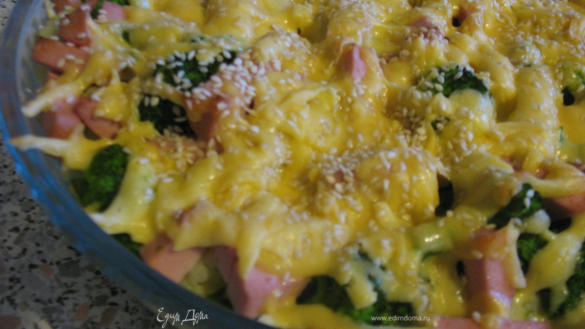 Запеканка из цветной капусты и брокколи