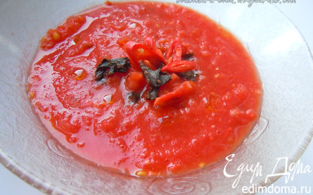 Рецепт Острый томатный суп-пюре из запеченных помидор