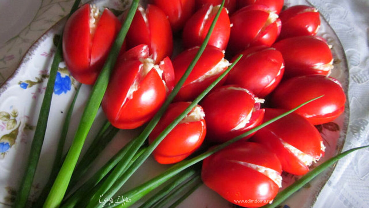 Тюльпаны с сыром