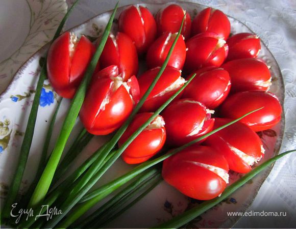 Тюльпаны с сыром