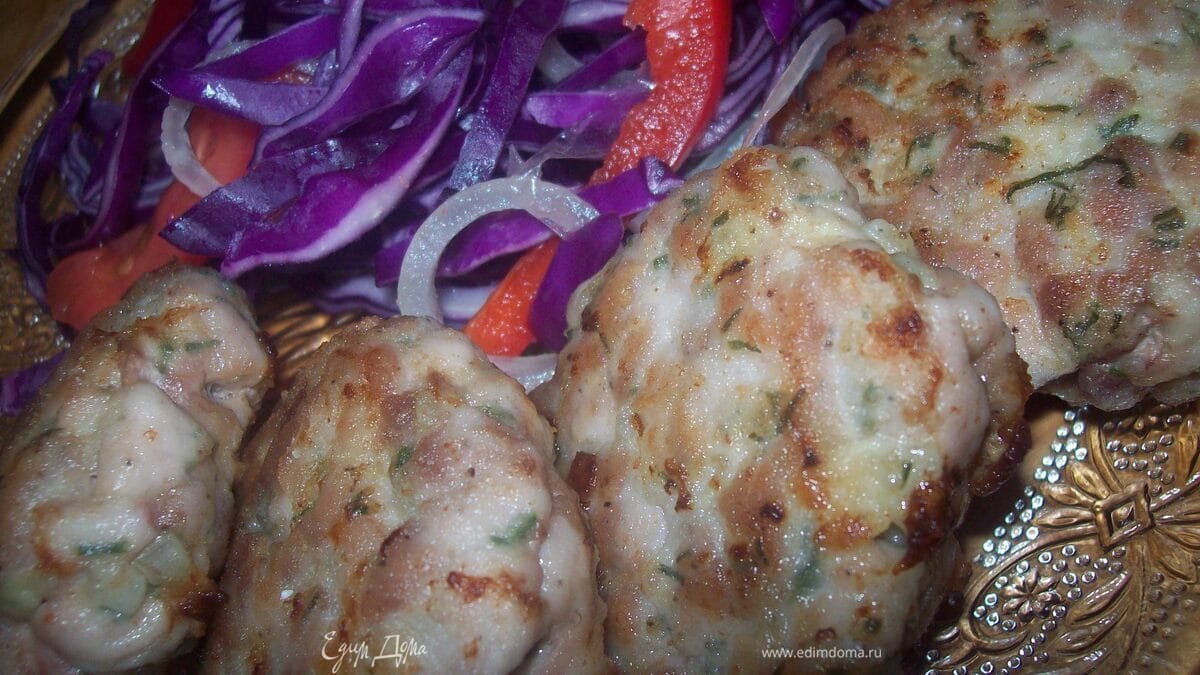 Рубленные котлеты из свинины с майонезом