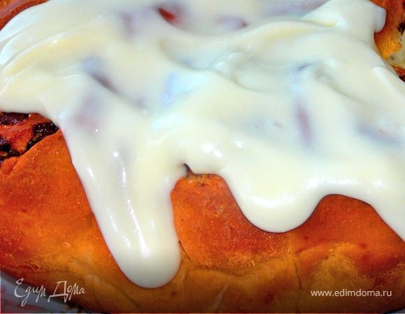 Булочки с шоколадом под кремом