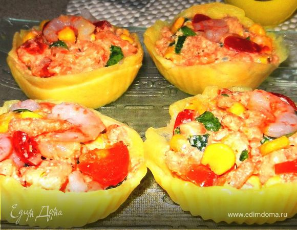 Салат с креветками