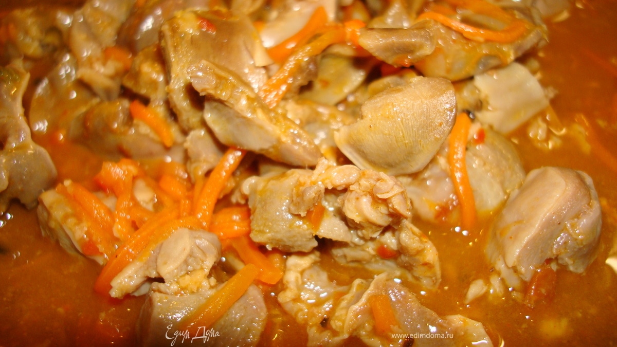 Желудочки по-корейски. Рецепт №6.