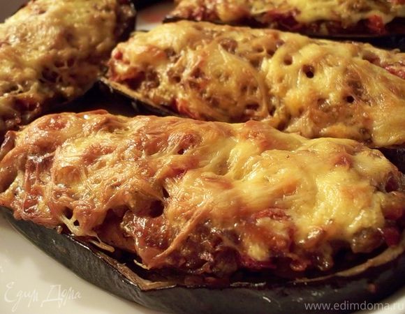 Баклажаны с сосисками