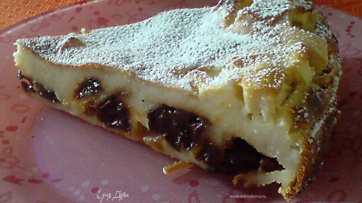 Фар с черносливом и яблоком