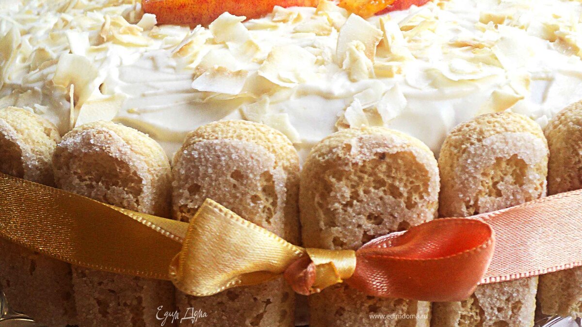 Торт с творожно-фруктовой начинкой