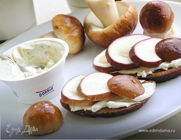 Бутерброд с белым грибом